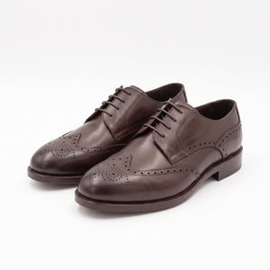 D'S Damat Men's Genuine Leather Full Brogue Wingtip Derby Shoes