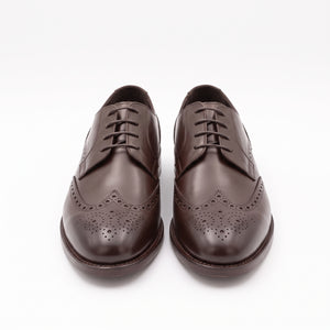D'S Damat Men's Genuine Leather Full Brogue Wingtip Derby Shoes