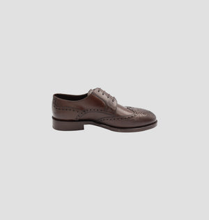D'S Damat Men's Genuine Leather Full Brogue Wingtip Derby Shoes
