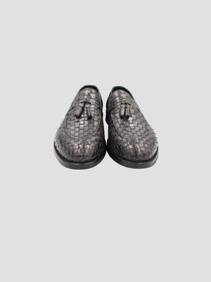 D'S Damat Men's Woven Leather Tassel Loafers Slip-On Dress Shoes