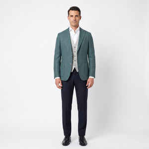 D'S Damat Men's Slim Fit Suit with Vest Stretch Blend