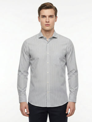 D'S Damat Striped Slim Fit Shirt