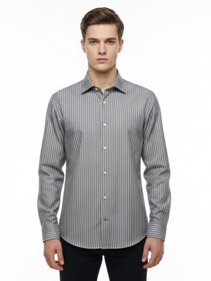 D'S Damat Strped Slim Fit Shirt