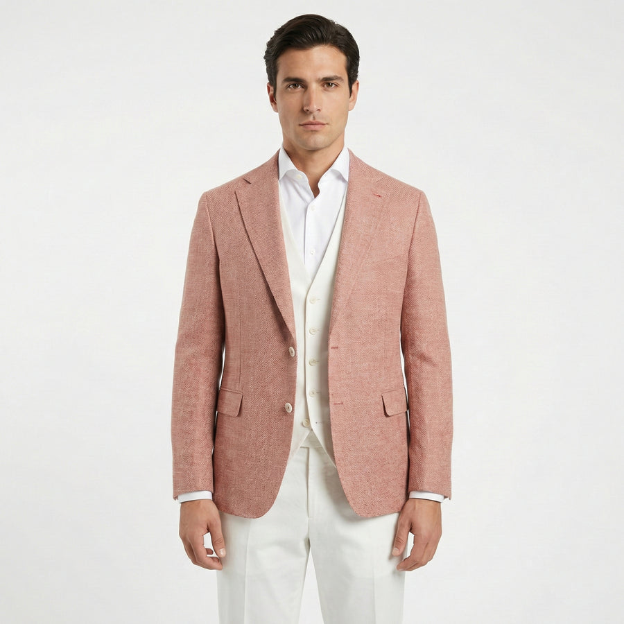 D’S DAMAT Men’s Slim Fit 3-Piece Suit – Textured Stretch Blend - 4HFY5KMBN009M