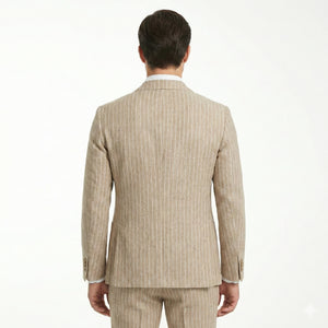 D’S DAMAT Men’s Regular Fit Pinstripe Suit-4HC05KV15565M