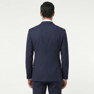 D’S DAMAT Men’s Slim Fit Double-Breasted Pinstripe Suit -4HF05KV09588M