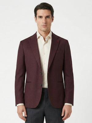 D'S Damat Regular Fit Textured Stretch Fabric Jacket Premium Formal Men's Blazer
