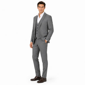 TWN Men's Slim Fit Suit with Vest Stretch Blend Formal Suit