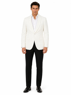 TWN Men's Slim Fit Viscose Blend Tuxedo Suit