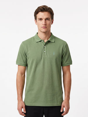TWN Men's Slim Fit Piqué Cotton Stretch Polo Shirt