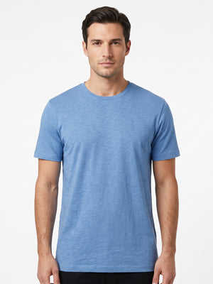 TWN Men's Slim Fit Embossed Print Cotton Stretch T-Shirt with RPT