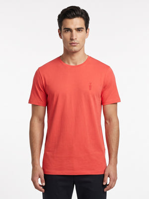 TWN Men's Slim Fit Embossed Print Cotton Stretch T-Shirt with RPT