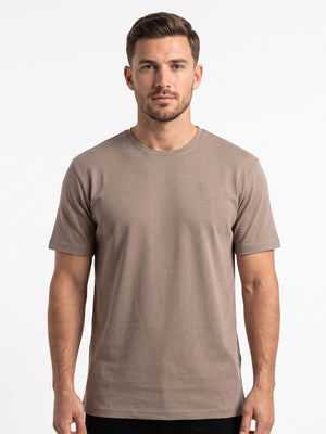 TWN Men's Slim Fit Embossed Print Cotton Stretch T-Shirt with RPT
