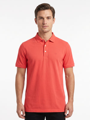 D'S Damat Men's Regular Fit Piqué 100% Cotton Polo Shirt