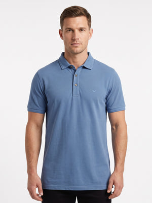 D'S Damat Men's Regular Fit Piqué 100% Cotton Polo Shirt