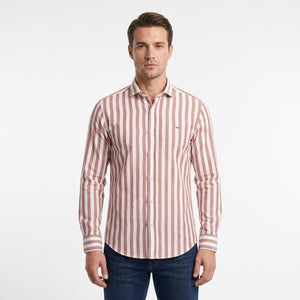 D'S Damat Men's Regular Fit Cotton Linen Blend Shirt