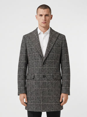 D'S Damat Men's Slim Fit Wool Blend Formal Overcoat