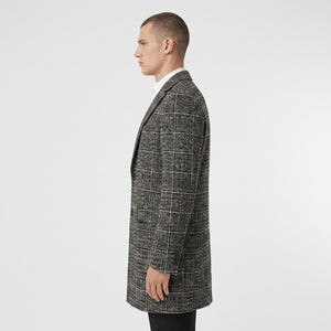 D'S Damat Men's Slim Fit Wool Blend Formal Overcoat