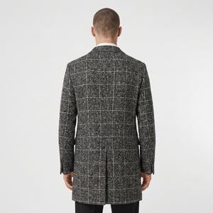 D'S Damat Men's Slim Fit Wool Blend Formal Overcoat