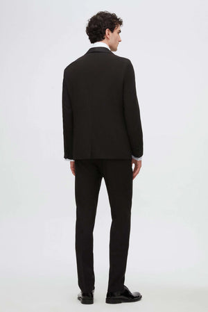 TWN Men's Slim Fit Tuxedo Suit with Polyester Viscose Blend