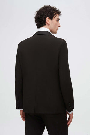 TWN Men's Slim Fit Tuxedo Suit with Polyester Viscose Blend