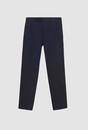 D'S Damat Slim Fit Navy Blue Dobby Stretch Blend Suit Premium Men's Formal Suit - 3HF05KV01511M