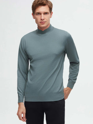 D'S Damat Men's Regular Fit Wool Blend Half Turtleneck Sweater