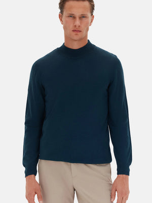 D'S Damat Men's Regular Fit Wool Blend Half Turtleneck Sweater