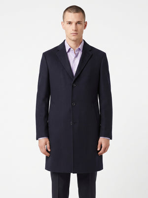 D'S Damat Men's Regular Fit Polyester Viscose Formal Overcoat