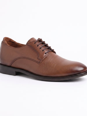 D'S Damat Men's Genuine Leather Plain Toe Derby Dress Shoes