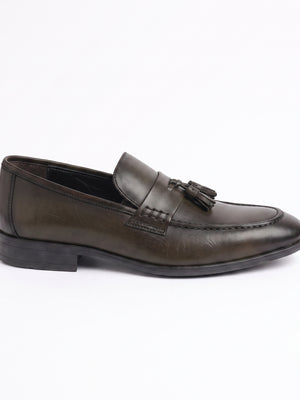 D'S Damat Men's Genuine Leather Tassel Loafers with Saddle Strap