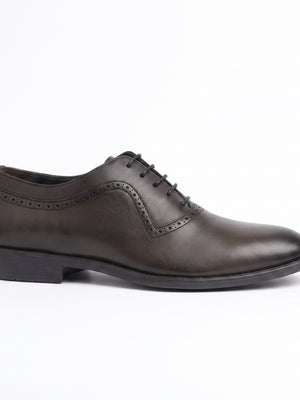 D'S Damat Men's Genuine Leather Plain-Toe Oxford Dress Shoes with Brogue Detail