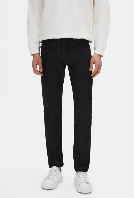 Ds Damat Slim Fit Black Denim Trousers
