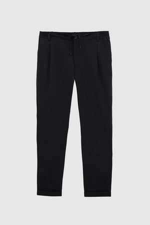 TWN Relaxed Fit Navy Blue RPT Lightweight Jogger Pants for Men