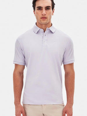 TWN Men's Slim Fit Piqué Textured Cotton Stretch Polo Shirt