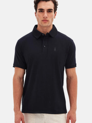 TWN Men's Slim Fit Piqué Textured Cotton Stretch Polo Shirt