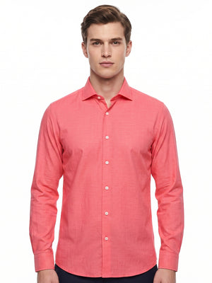 D'S Damat Men's Comfort Fit 100% Linen Casual Shirt