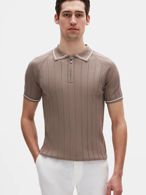 D'S Damat Men's Regular Fit Knit Polo Shirt with RPT DRY Technology