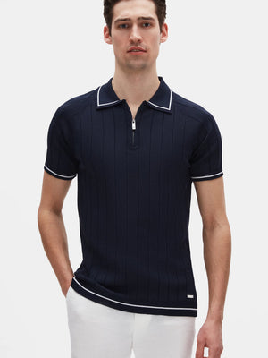 D'S Damat Men's Regular Fit Knit Polo Shirt with RPT DRY Technology