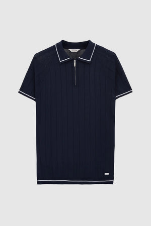 D'S Damat Men's Regular Fit Knit Polo Shirt with RPT DRY Technology