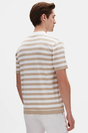 D'S Damat Men's Regular Fit Striped Rayon Blend Knitwear Summer T-Shirt