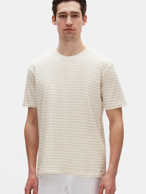 D'S Damat Men's Regular Fit Cotton Linen Blend T-Shirt
