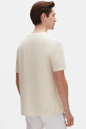 D'S Damat Men's Regular Fit Cotton Linen Blend T-Shirt