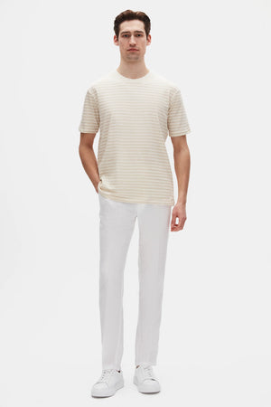 D'S Damat Men's Regular Fit Cotton Linen Blend T-Shirt