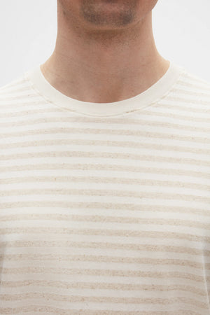 D'S Damat Men's Regular Fit Cotton Linen Blend T-Shirt
