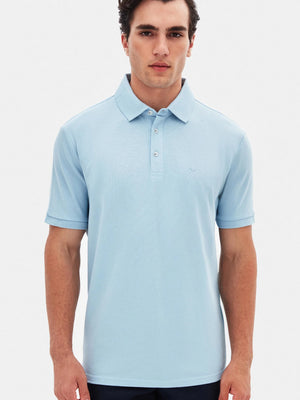 D'S Damat Men's Regular Fit Piqué 100% Cotton Polo Shirt