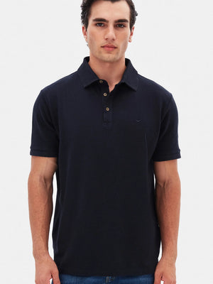 D'S Damat Men's Regular Fit Piqué 100% Cotton Polo Shirt
