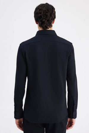 D'S Damat Men's Slim Fit Knitted Cotton Blend Formal Shirt
