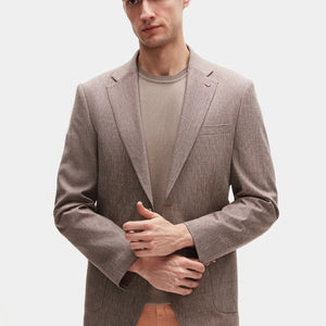 DS Groom Slim Fit Linen Blend Stretch Jacket Premium Ceremony Men's Blazer - 4HF044700436M
