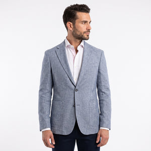 DS Groom Slim Fit Linen Blend Stretch Jacket Premium Ceremony Men's Blazer - 4HF044700436M